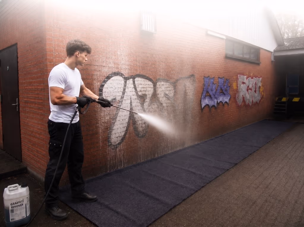 Usuwanie graffiti — aplikacja preparatu żelowego