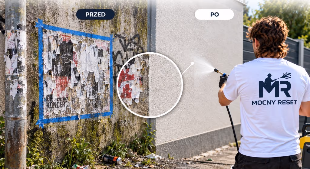 Usuwanie plakatów, klejów i resztek taśm
