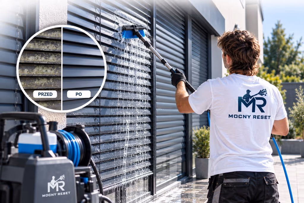 Mycie żaluzji fasadowych i rolet aluminiowych