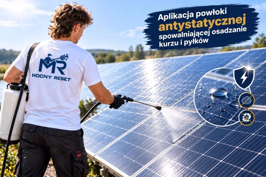Powłoka antystatyczna na panelach PV